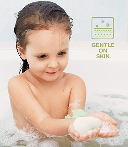 Комплект детски гъби Beauty Срок основната коняк, 3 опаковки на естествени гъби за баня за бебета - във формата На сърце - Нежни