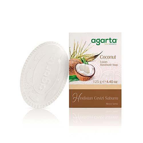 Натурално кокосово ръчно изработени сапуни Agarta, 4,4 мл, сапун за ръце, сапун за тяло, сапун за кожата, козметични сапуни, почистване,