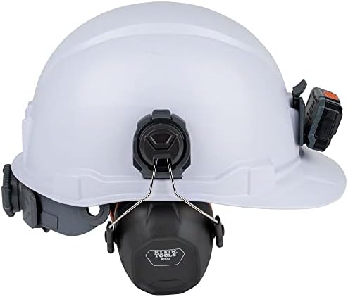 Слушалки Klein Tools 60532, Планина за шлемове Klein Tools в стил Шапки и Защитни каски, Защита от шума 26 db, по-Меки възглавници