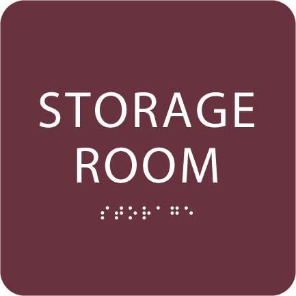 Черна табела ADA Storage Room с брайлови – Изработени от здрав акрил и е готова за инсталиране