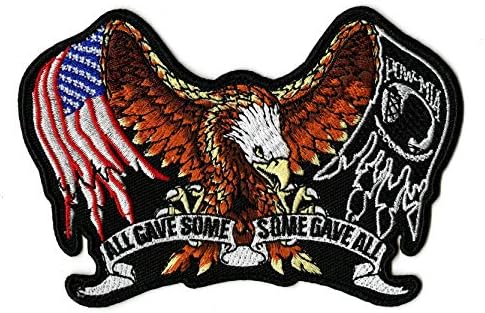 Нашивка Pow Mia Eagle 5 | Всички са раздадени малко, някои поставят всички Знаме на САЩ Военна подкрепа на Нашите войски | Бродирана