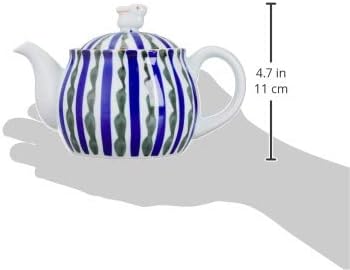 Arita Фаянс ama-467434 U-образна тенджера Rabbit Tokusa с приготвяне на чай (14,2 течни унции (425 cc)