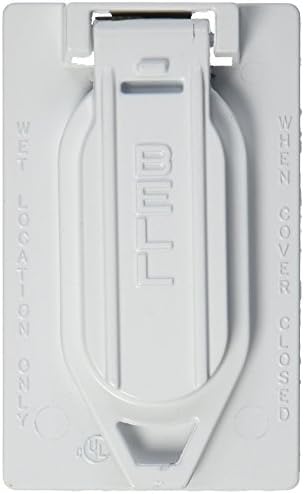 Двухшпиндельная капак за Вертикално закрепване на устройството BELL 5146-0 Eatherproof Single Gang, Бял