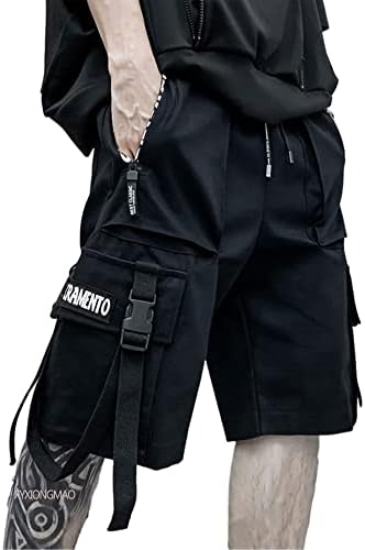 XYXIONGMAO Techwear Шорти за Мъже Карго Киберпънк Хип Хоп Готически Японски Градинска Мъжки Техническа Облекло Тактически Панталони