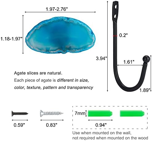 Агатовые Стена, Куки за окачване, Декоративен Стенен Куки, Куки за дрехи, Стенни Куки за Шапки, Кукички за ключове, Тежки J-образни