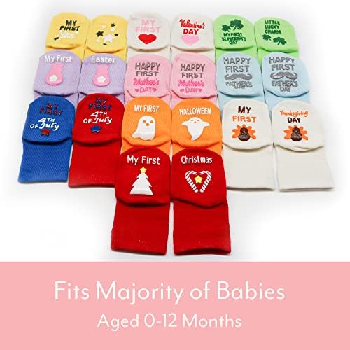 Подаръчен комплект детски чорапи Mommachi, 10 чифта детски чорапи С цитати – Сладък подарък чорапи за деца – Очаквания от родителите