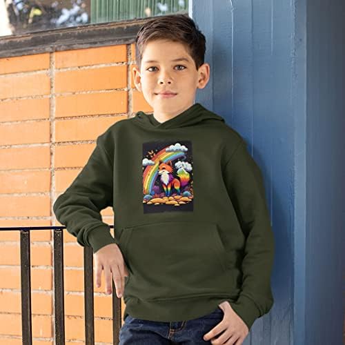 Детска hoody с качулка от порести руно Rainbow Design - Art Kids' Hoodie - Скъпа hoody с качулка за деца