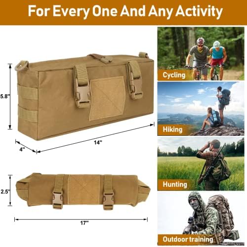 Tactical MOLLE Military Dump Pouch - Многофункционална чанта през рамо за къмпинг, туризъм, Колоездене, Лов|600D EDC Органайзер