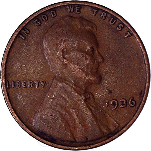 1936 Линкълн Пшеничен Цент 1C Приблизително В Формата на