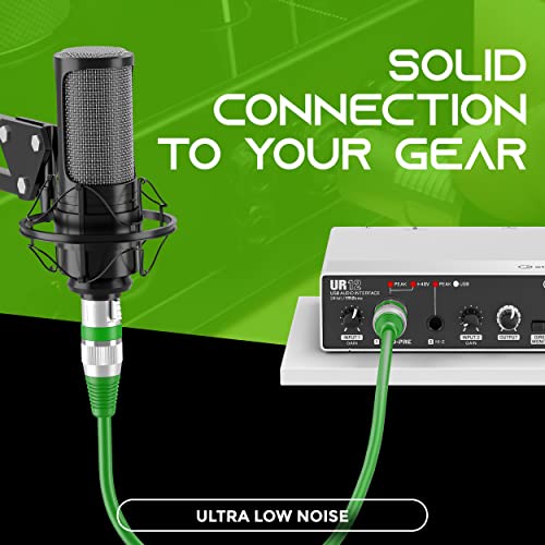 Кабел с микрофон GearIT XLR-XLR (100 фута, 1 опаковка) Кабел XLR микрофон за мъже и жени, 3-Пинов Балансиран Екраниран кабел XLR