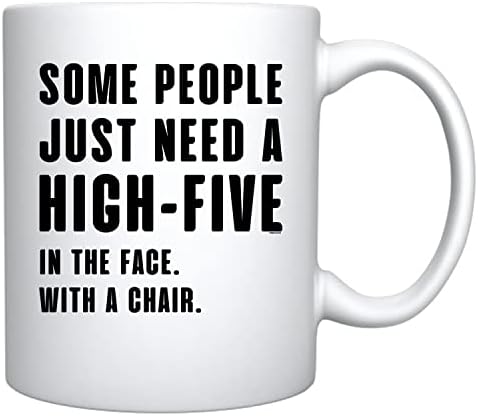 Veracco Някои хора Просто се нуждаят от Керамични Кафеена чаша High Five, Забавен подарък За всеки, който обича кафе, Колега, Шеф,
