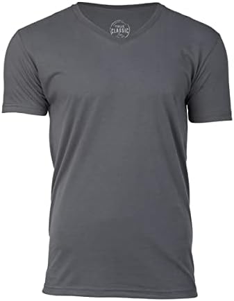 Истинска класическа Мъжка тениска с V-образно деколте, плътно Прилепнали Меки Мъжки тениски премиум-клас