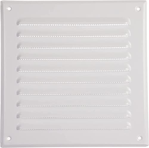 Вентилационни системи 6 x6 Инча - Опаковка от 10 броя - Отдушник капачка от бял метал - Щори на квадратен Софита - Решетка - Вградена
