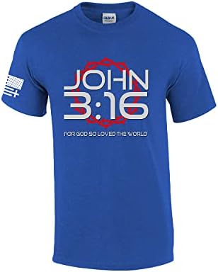 Мъжки Християнска Тениска John 3:16 for God So Loved The World от Писанията с къс ръкав и Графичен Дизайн