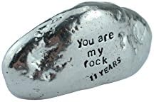 Идея за подарък Pirantin на 11-та годишнина You Are My Rock - Подарък от Цели метални с Тежки Полиран камък в 11-годишната си годишнина