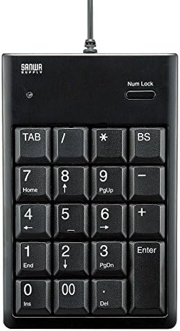 Цифрова клавиатура Sanwa Supply NT-16UH2BKN с възел USB 2.0, черен