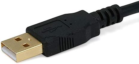 Кабел Monoprice USB Type A-A USB Type-B 2.0 с дължина 1,5 метра, черен (3 опаковки) 28/24AWG, позлатени конектори, за принтери,