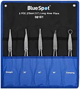 Blue Spot Tools - 5 клещи с дълъг нос 275 mm (11) в портфейла