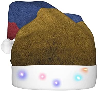 Ретро-знаме на Армения, забавна плюшен шапка на дядо коледа за възрастни, светещ коледна шапка за жени и мъже, празнична Коледна