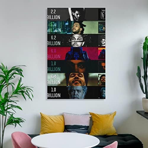 The Weeknd Всички Обложки на Музикални албуми Плакати Окачен Плакат на Платното за Стенен монтаж Арт Декор Домашна Рамка Закачалка