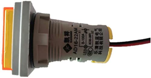 Индикаторът за променлив ток с цифров дисплей Szliyands, led Тестер ток с квадратна Глава 22 мм, монитор Амперметра 0 ~ 100A (зелен)
