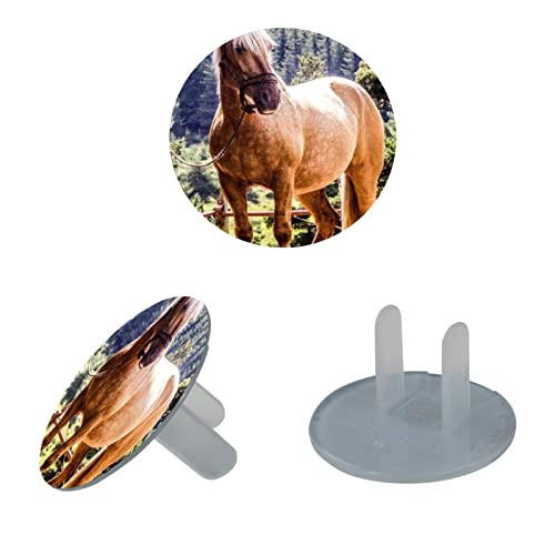 Капачки за контакти Horse in The Field 12 Бр. - Защитни капачки за контакти, за деца – Здрави и устойчиви – Лесно да защитават вашите