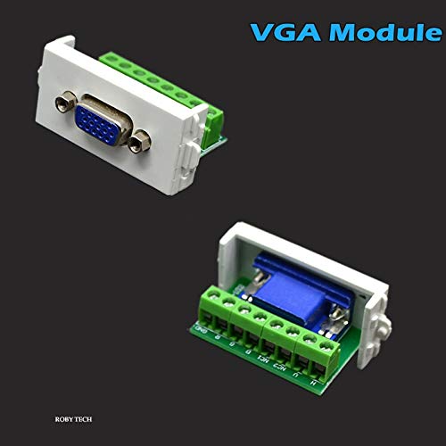 Двухшпиндельные Модули VGA + VGA + LC Мултимедийна Информационна Стенни панела на Кутията Монтиране на стена Предна панел Гнездо