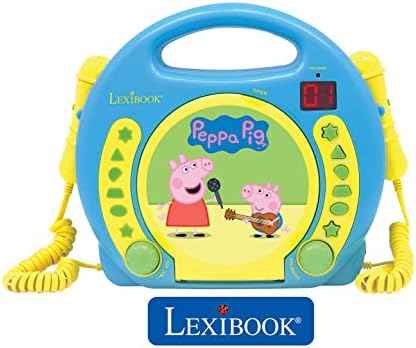 Детски CD-плейър LEXiBOOK Peppa Pig Georges и 2 огнестрелни оръжия Микрофони, жак за слушалки, Синьо, RCDK100PP
