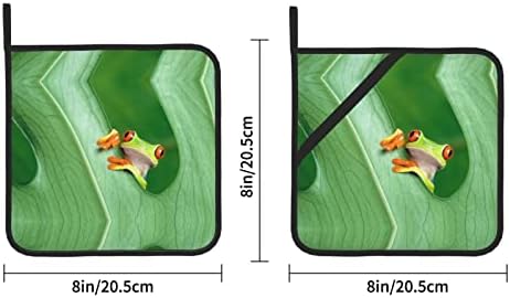 Квадратна Изолирано Поставка за тигана Дървесна жаба -8х8 инча (от две части) е Дебела, Термостойкая изолация.
