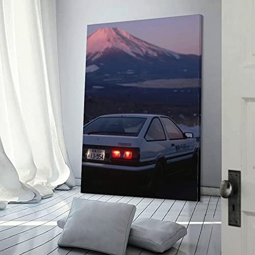 QLAZO Модифицирани Автомобили Задна светлина Fuji Mountain Ae86 JDM Художествен Плакат Платно Плакат Декор за Хола на Дома В рамка