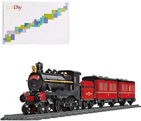 Модел на локомотив JoyMeet, Ретро Локомотив с рельсовыми градивните елементи, Комплект за сглобяване на Товарен влак, за момчета,