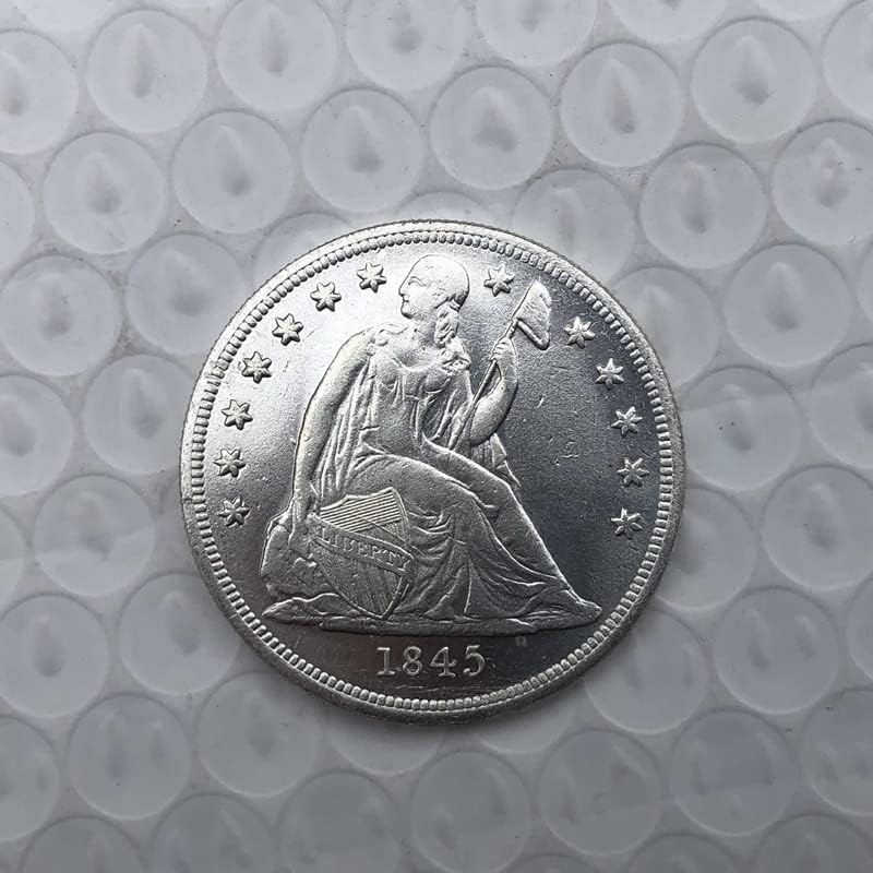1845 Американски Монети, Месинг Със Сребърно Покритие, Монети Старинни Занаяти Чуждестранни Възпоменателни Монети