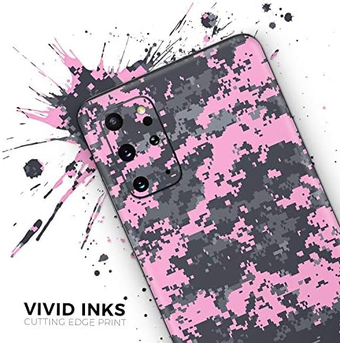 Дизайн Skinz Светло розово и сиво Цифров Камуфляжная Защитно Vinyl стикер, Увита кожата, която е Съвместима с Samsung Galaxy S20