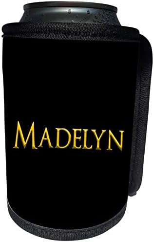 3дРоза Мадлин популярно детско име за момичета в САЩ. Свети жълт цвят. - Опаковки за бутилки-охладители (cc-361921-1)