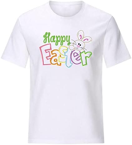 Честит Великден, Тениски, Женски Сладки Тениски С изображение на Заек, Забавни Тениски За Момичета, Блузи, Модни Пролетна Риза,