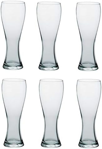 Бира, чаша Suntory 129-70, Прозрачен, 15,2 течни унции (435 мл), Комплект от 6
