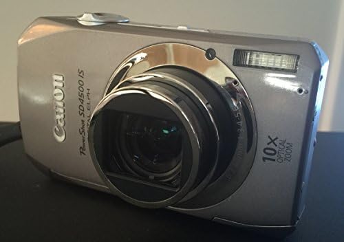 Canon PowerShot SD4500IS 10-Мегапикселов цифров фотоапарат с 10-кратно оптично увеличение, стабилизированным изображение и 3.0-инчов LCD дисплей, Сребрист