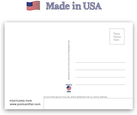 Набор от пощенски картички с КАРТА на Калифорния от 20 еднакви картички. Пощенски картички с карта на щата Калифорния. Произведено