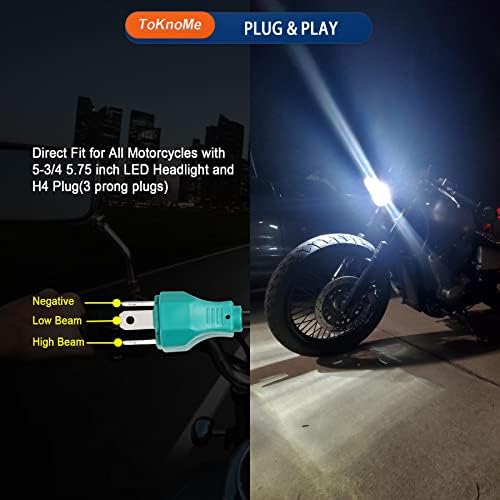 Токном 5-3/4 5,75 инчов led светлина, която е съвместима с Harley Davidson Dyna Sportster Iron 883 1200 Low Rider XLH883 Super Glide
