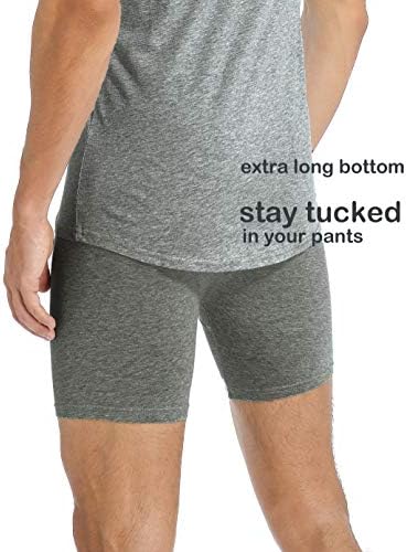 Мъжки Тениски Comfneat с невидим по-яка от 6 опаковки, Удобни Тениски с кръгло деколте от памук
