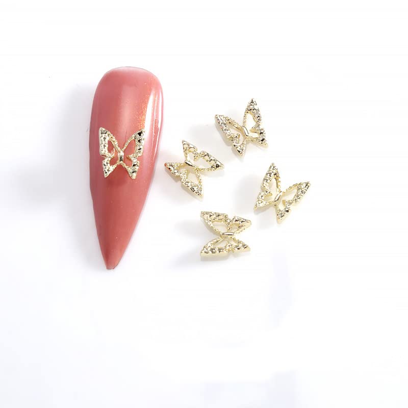 KACHIMOO Златни Висулки-Пеперуди за нокти, 50 Бр. Висулки-Пеперуди за нокти, Окачване-Пеперуди за Акрилни нокти, Аксесоари за дизайн