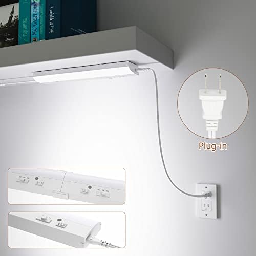 PESUTEN Led Осветление под шкаф за Кухня, Plug Лампа за кабинет, димиране Лампа Под шкаф, 3 Цвята 3000 До/ 4000 До/От 5000 До за