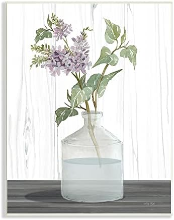 Стъклена банка Stupell Industries Spring Lilac Sprig Quaint Country Цветя, дизайн Синди Джейкъбс