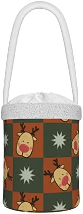 Коледна чанта с кръгла форма за съхранение Подарък декоративна чанта-тоут, аксесоари за Коледното парти