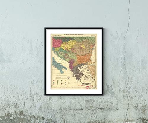 1940 Map| Balkan Peninsula|Ethnology| Die Volker des Donauraumes und der Balkanhalbins