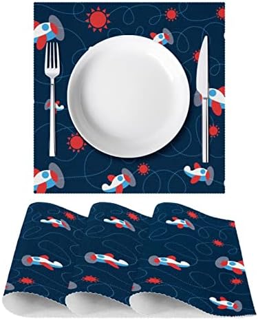 Комплект Кърпички от 4 парчета за масата за Хранене, които са Устойчиви На Петна Подложки за Кухненската Маса, Маса Кърпа, Детски