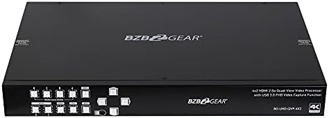 BZBGEAR BG-UHD-QVP-4X2 Мультивидеопроигрыватель 4K / UHD 4x2, безпроблемно премина презентации и масштабатор с стрийминг USB-карта