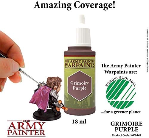 The Army Painter Grimoire Purple Warpaint - Акрилна Нетоксичная силно Пигментированная боя на водна основа за Настолни Ролеви игри,