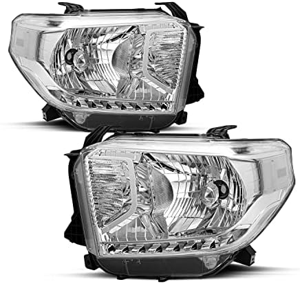 Подмяна на халогенни фарове JSBOYAT в събирането на Toyota Tundra 2014-2017 Черен Корпус с кехлибар рефлектор (крушки в комплект)