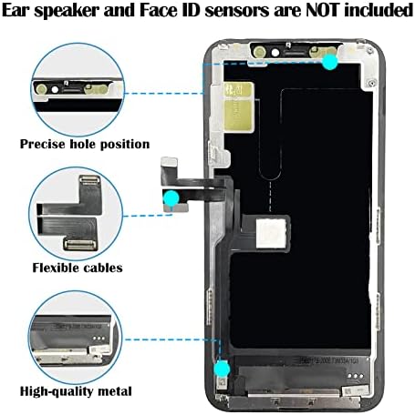 FIXBY за iPhone 11 Pro Замяната на екрана, LCD дисплей FHD в пълно сглобяване на 3D Touch, True Tone, Ремонтни комплекти за 5,8 модели A2160, A2217, A2215 + Водоустойчив лепило + Комплект инструмен